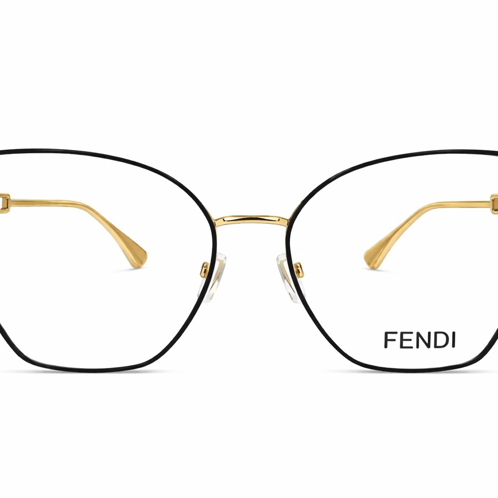 Authentic FENDI Optical Eyeglass Frame – Black & Gold